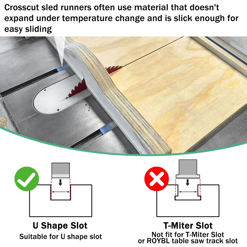 ForoGore Table Saw Sled Kit DIY Crosscut Sled with 2