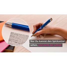 Forbidden Pen 3 x Cheat Ballpoint Pens, Cheat Ballpoint Pens with Cheat Sheet, for Exams, 3 x Cheat Pens, Students for School, Graduation