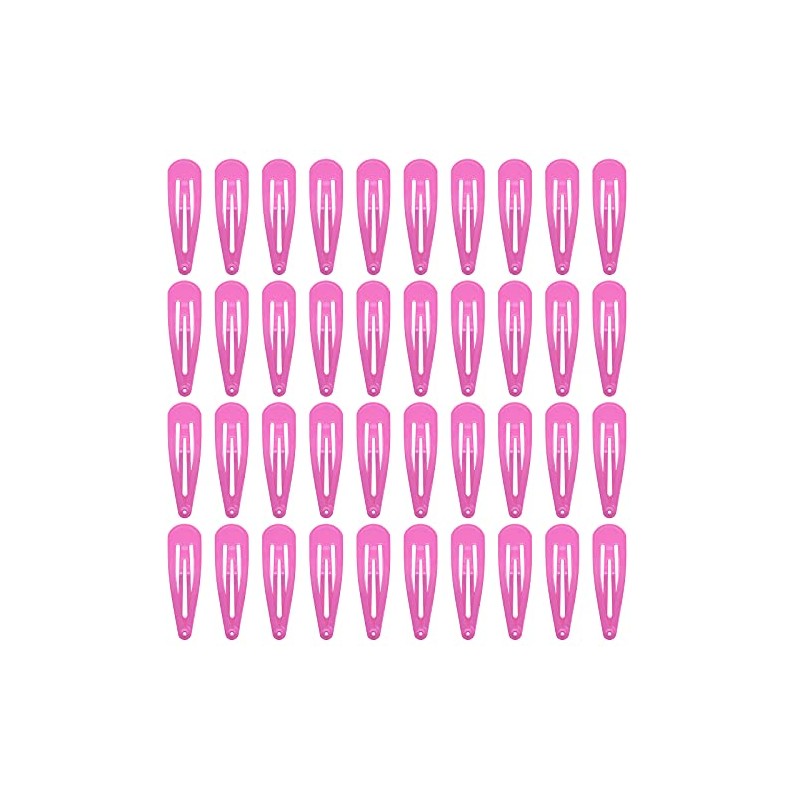 40 Counts Colorful Metal Snap Hair Clips 2 Inch Barrettes