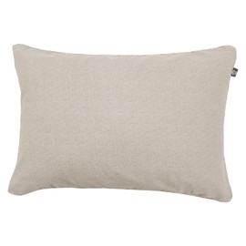 Merry Night Pillow Cover Brushed Herringbone Pattern "Fisk" Beige Approx. 16.9 x 24.8 inches (43 x 63 cm) Zipper Easy to Put Pillow 100% Cotton Fluffy Warmth No Him Skin Texture Autumn Winter Bedding