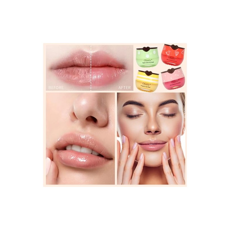 Deepmind- 4 piezas de bálsamo labial de abeja, mascarilla labial