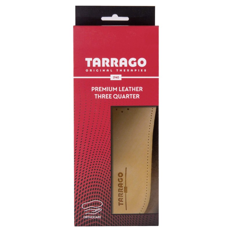 Tarrago Three Quarter Orthocare Leather Insoles, 3/4 Leather Insoles, Size