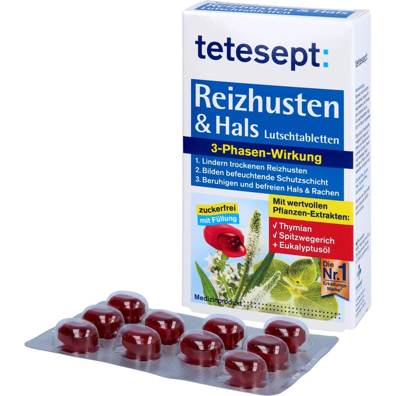 TETESEPT Irritating Cough & Neck Lozenges, Pack of 20 Lozenges