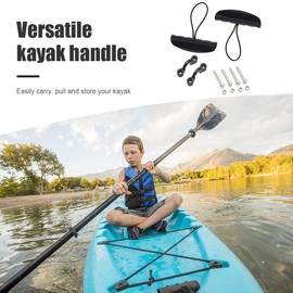 HoFire Kayak Handles, 2 Pieces Kayak Carry Pull Handles, Kayak T-Handle Replacement Kayak Accessories with Cord and Pad Eyes