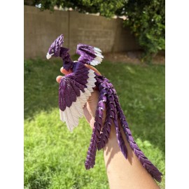 3D Printed 1 Pack Phoenix Animals 14.5” Purple Articulated Collectable Toy Gift