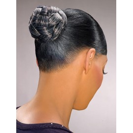 Dome S Hairpiece Color 4 Med Dark Brown - Foxy Silver Wigs Formal Tighter Braided Chignon Bun Updo Synthetic African American Womens Lightweight Bundle MaxWigs Hairloss Booklet