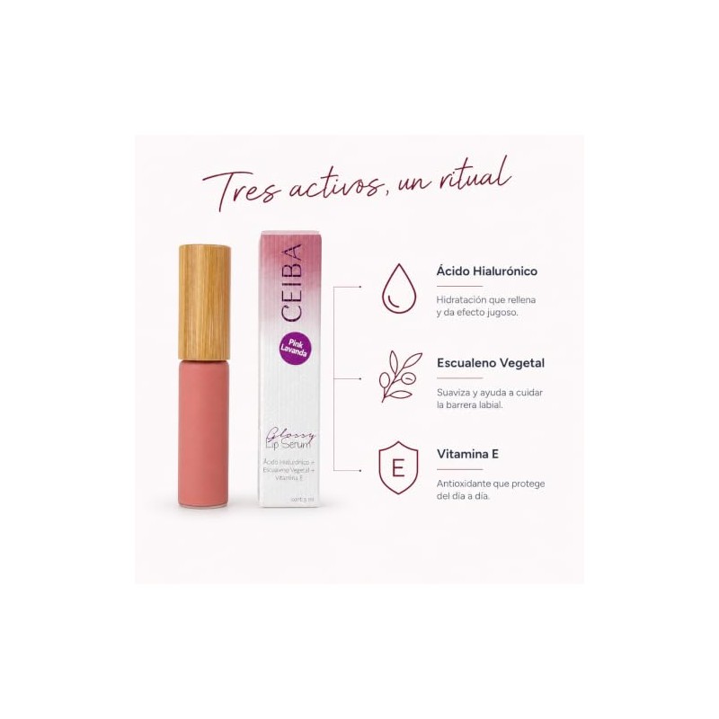 CEIBA Glossy Lip Serum – Aceite Labial con Color e