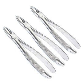 OdontoMed2011® Set Of 3 Dental Extracting Forceps #MD1 Dental Extraction Instruments ODM