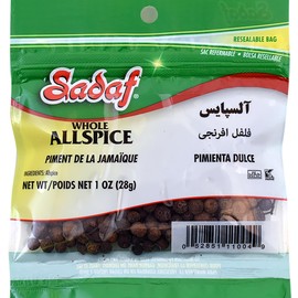 Sadaf Allspice Whole - Whole Allspice for Cooking and Food Flavoring - Whole Allspice Berries - Allspice Seasoning - Kosher - 1 Oz Resealable Bag