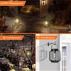 Solar Lights Outdoor Garden,Bawoo 2 Pack Metal Solar Lanterns Outdoor