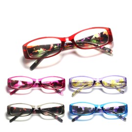 eyeezi 5 Pack Blue Light Blocking Reading Glasses for Women Men, Retro Stylish Spring Hinge UV400 Computer Rectangle Readers1.75 （5 Pack Black