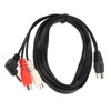 DIN 5Pin Male to 2 RCA Female and 3.5mm Cable