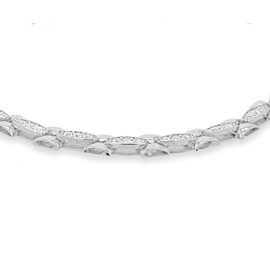 Tuscany Silver Women's Sterling Silver Cubic Zirconia 5.3 mm Panther Style Bracelet of Length 19 cm/7.5 Inch