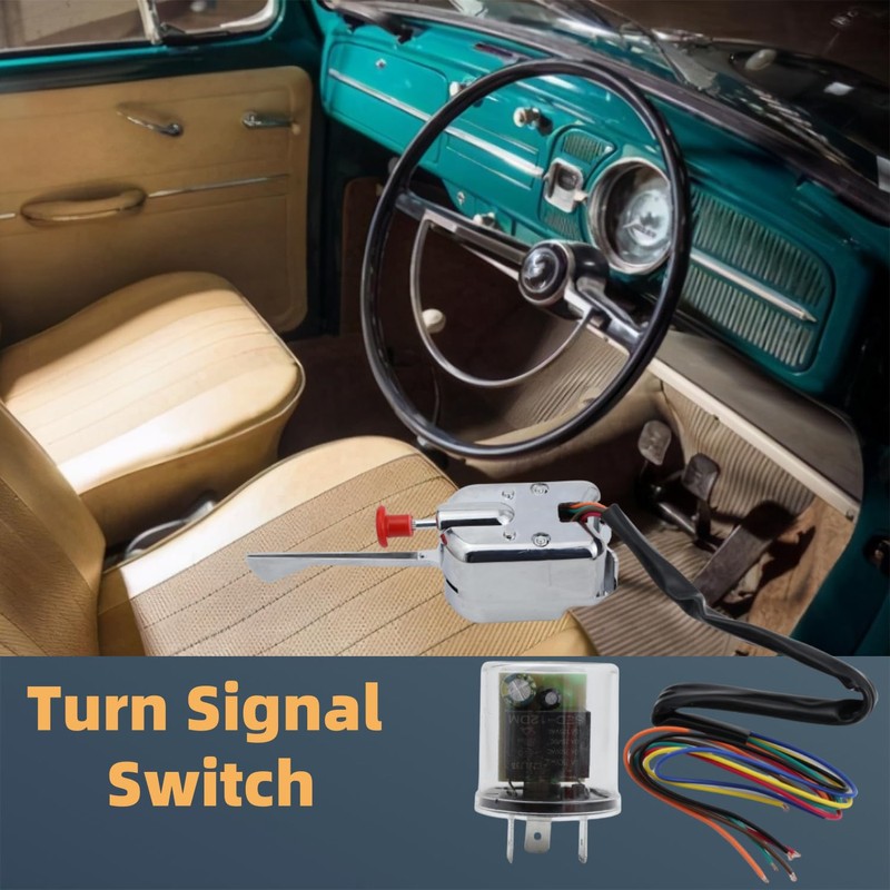 Narcilors Universal Turn Signal Switch 12V 7 Wires with Mounting