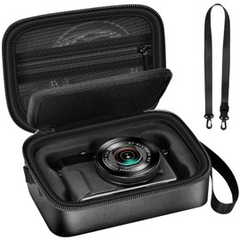 Case for Canon PowerShot G7X Mark III/II, SX740/ 720 4K Digital Vlogging Camera, Point and Shoot Video Camera Bag With Padded Divider Holds SD Cards. Strap is Attached for Travel- Black(Box Only)