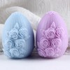XIAOSHUI Rose Flower Egg Candle Mold Easter Egg Silicone Candle