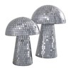 Deco 79 Glass Mushroom Decorative Sculpture Home Decor Statues, Set