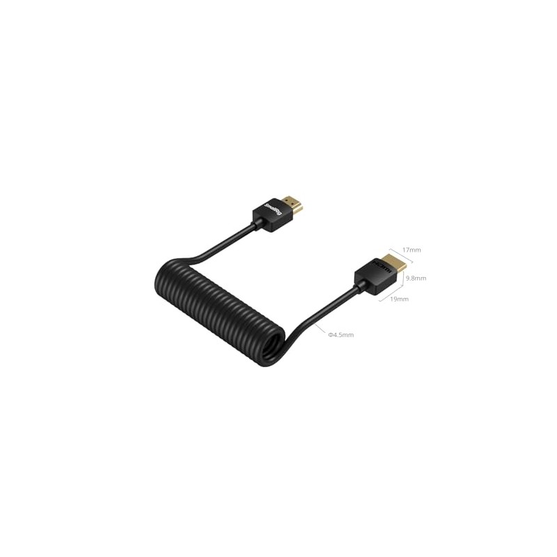SmallRig Cable HDMI 2.0 Espiral 4K@60Hz 18Gbps