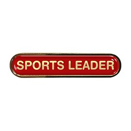 Capricornone Sports Leader Red Gel Domed School Bar Badge