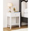 Apetaccat Fluted Nightstand, Farmhouse Night Stand with 1 Drawers, Mid