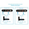 Wilxisum 2.4G Wireless Audio Transmitter and Receiver, RCA/3.5mm Jack Input/Output