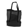 Mesh Beach Bag Multifunction Mesh Design Top Zipper Keep Freshness