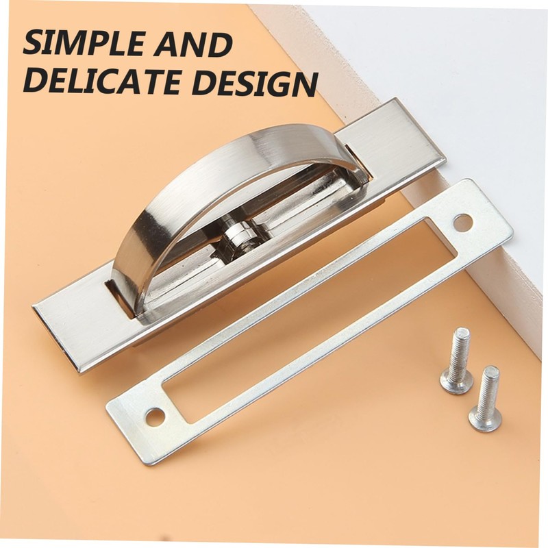 Operitacx Invisible Cabinet Handle Metal Pull Handle for Wardrobe Space