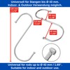 S-Hooks for Hanging, Pack of 8, in Silver, Metal Hooks