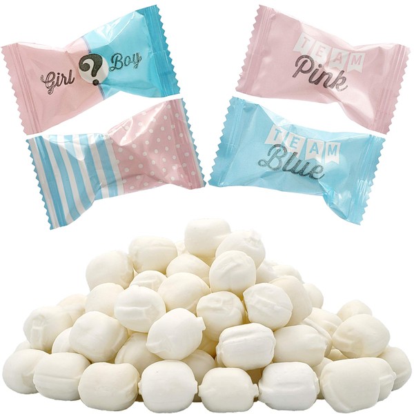 Gender Reveal Buttermints, Mint Candies, After Dinner Mints, Butter Mint Candy, Fat-Free, Individually Wrapped (275 Pieces)