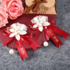Simulation Corsage Bride Bridegroom Artificial Chest Flower Decor Wedding Accessories4Pcs
