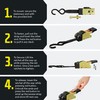 DC Cargo Mall Bolt-on Auto Retractable Ratchet Straps (2-Pack) 1”