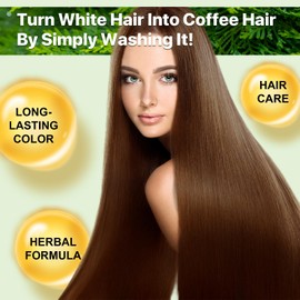 Coffee Hair Dye Shampoo 3-in-1, Hair Dye Shampoo for Natural, Long-Lasting Hair Colour Result without Mess, Easy, Quick Hair Dyeing for Home