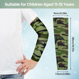 LUYANFX Volleyball Arm Protectors Children's Arm Sleeves Basketball Children's Arm Warmers 2 Pairs Arm Protectors Sports Cooling Sleeves Size L Sun Protection for Running, Cycling, Skateboarding, a, L