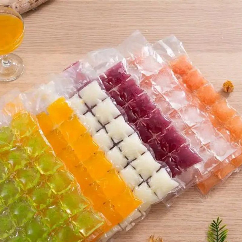 SZXMDKH 10Pcs 240 Ice Cubes Disposable Ice Bag with Juice