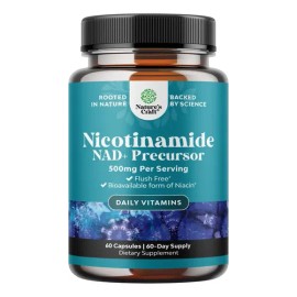 Natures Craft Nicotinamida 500mg Niacina Suplemento Energético 60 Cápsulas