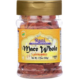 Rani Mace Whole (Javathri), Spice 1.75oz (50g) PET Jar ~ All Natural | Vegan | Gluten Friendly | NON-GMO | Kosher | Indian Origin