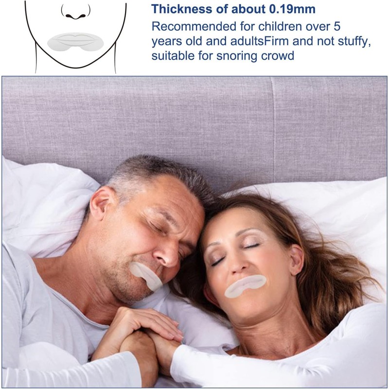 Tiras Antirronquidos para Dormir, Tiras Desechables para La Boca, Cinta