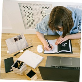 DOITOOL 1Pc Antique Style Rolling Pen Bag Handmade Pencil Pouch for Storage Organization Large Capacity Design for Students and Artists Material for Easy Cleaning