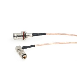 HangTon Mini to Full-size BNC Video Signal SDI Adapter Cable for Blackmagic, Sony, Canon, ARRI, RED Cameras (60cm, Right Angle DIN 1.0/2.3 to Female BNC RG179)