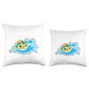 Turtle Swimming Swimming goggles Summer Throw Pillow