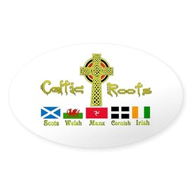 CafePress My Celtic Heritage. Oval Sticker Oval Car Bumper Sticker