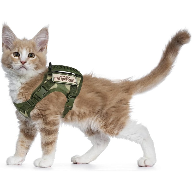 Arnés táctico para gatos para caminar a prueba de escapes,