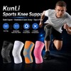 kunli Knee Support Sleeves 2 Pack, Non-Slip, Compression，White：M
