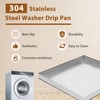 Stainless Steel Washing Machine Drip Pan,Heavy Duty Washer Drip Tray