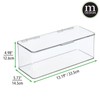 mDesign Bathroom Box with Lid - Practical Plastic Box for