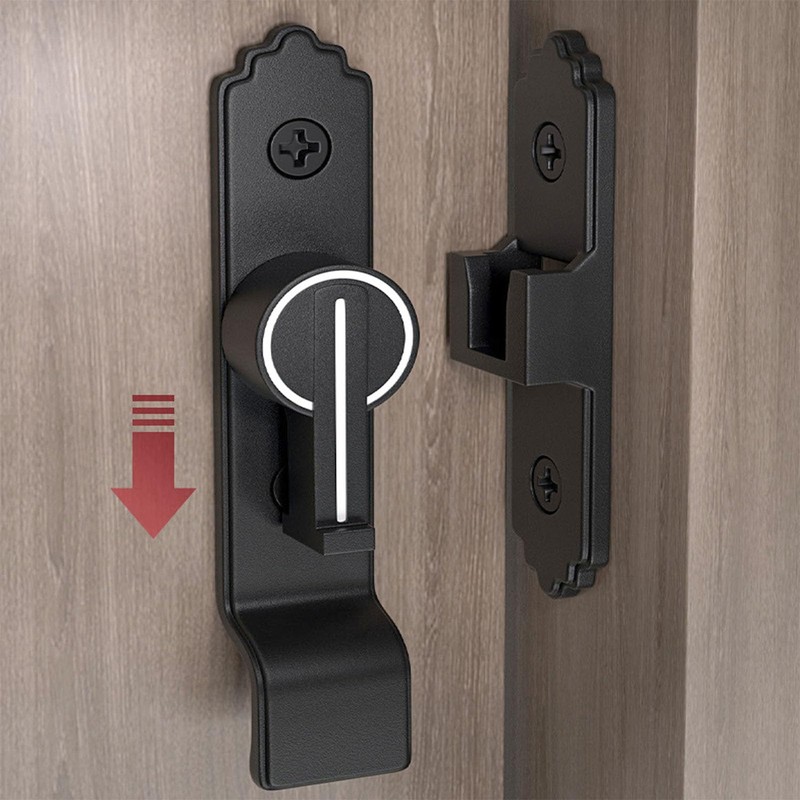 LISHAN 90 Degree Sliding Door Latch, Replaceable Patio Door Handle
