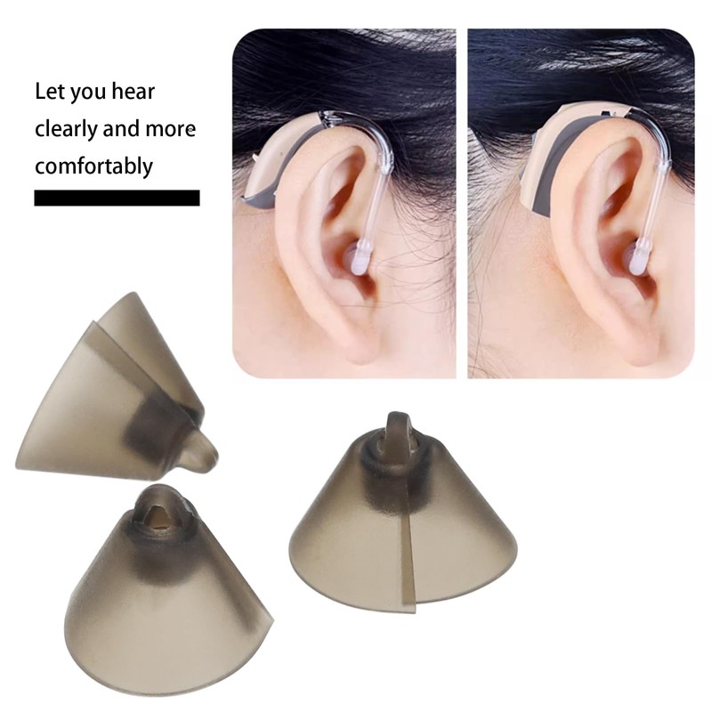 Micro Traders 10pcs Hearing Aid Domes Soft Silicone Receiver Tulip