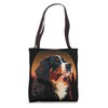 Bernese Mountain Dog at Sunset in the Woods Black Graphic
