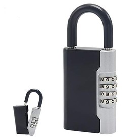 Key Safe Box [Portable] Combination Padlock with Shackle, Key Lock Box/Key Storage