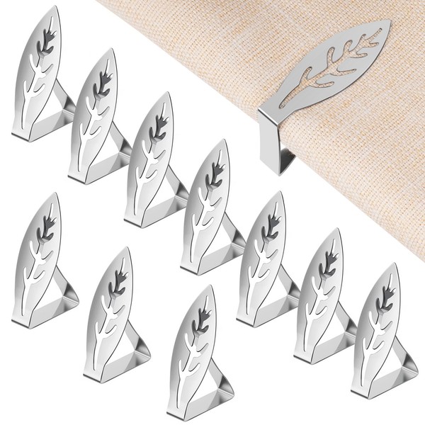 RiuCrepian Set of 10 Tablecloth Clips, Stainless Steel Set, Table